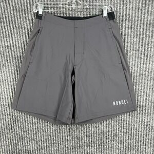 NoBull Shorts Mens Small Gray Workout CrossFit Gym Active Casual Drawstrings